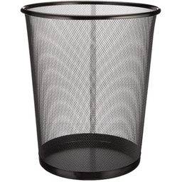 [RA24-113] CORBEILLE A PAPIER EN METAL RONDE 22/26xH28cm RAMA