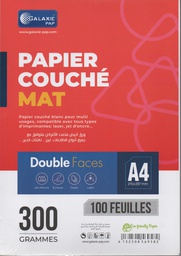 PAPIER COUCHÉ A4 300g MAT DOUBLE DACES 100F GALAXIE