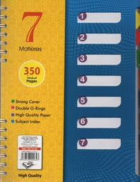 [HA25-65] REGISTRE A4 7 EN 1 350P 5x5 HEXAGONE