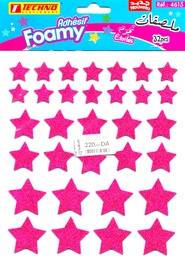 [4615] MOUSSE ADHESIVE ETOILES 32pcs TECHNO