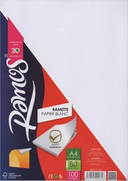 RAME DE PAPIER A4 80G 100F RAMOS