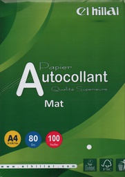 PAPIER AUTOCOLLANT A4 MAT 100F EL-HILLAL