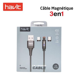 CABLE USB MAGNETIQUE 3 EN 1 HAVIT