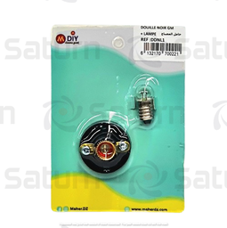 [DDNL1] CARTE DOUILLE NOIR GM + LAMPE E10 MAHER