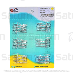 [DLY6] CARTE LAMPE LED COULEUR JAUNE 5pcs 6pcs MAHER