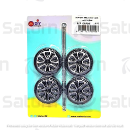 [DRP04] CARTE ROUES PM 35mm 4pcs + 2 AXES MAHER