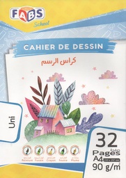 [10392] دفتر رسم FABS بحجم A4، 90 جرامًا، 32 صفحة
