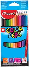 [862312] MAPED COLORPEPS 12/18 COLORED PENCILS IN TUBE
