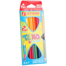 [5296] 12/18 TECHNO TRINO TWO-TONE COLORED PENCILS