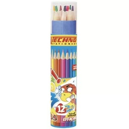 [5803] CRAYONS DE COULEUR EFFACABLE 12/18 EN TUBE TECHNO WOWI