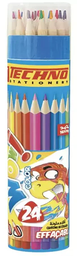 [5805] WOWI TECHNO ERASABLE COLORED PENCILS 24/18 IN TUBE