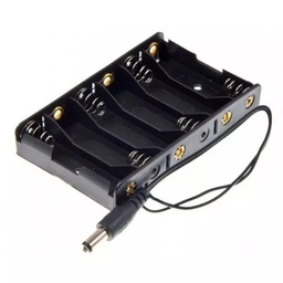 [SAT000467]  6xAA Battery Holder with DC2.1 Power Jack