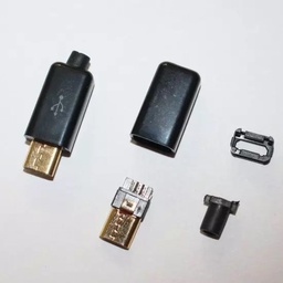 [SAT002713] 4 in 1 DIY Micro USB Black