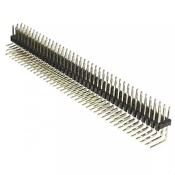 [SAT003334]  Straight elbow strip with 2 rows of 40 pins, 2.54mm pitch