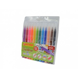 [6977] STYLO FEUTRE 12 COULEURS TECHNO SPRING