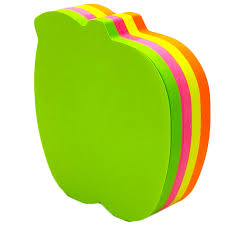 [M-2211]  STICKY NOTES APPLE SHAPE KORTAS