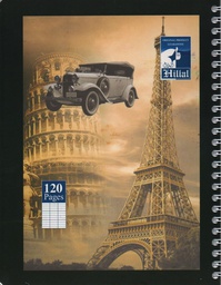 CAHIER 120P 17x22cm SPIRAL EL-HILLAL