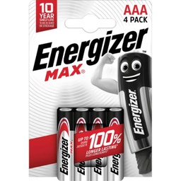  AAA BATTERY 4 PCS ENERGIZER MAX