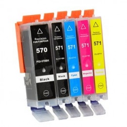 PACK PRINTER CARTRIDGES PGI570/CLI571 5PCS CMYNN RC