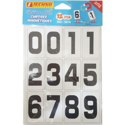 [5077] MAGNETIC NUMBERS PM 12PCS TECHNO