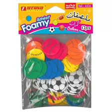 [4616]  ADHESIVE FOAM BALLOONS 72PCS TECHNO