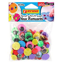 [4626] YEUX REMUANTS COULEURS 150PCS TECHNO