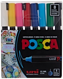 [PC-1MR] POSCA 0.7mm 8 COLORS ACRYLIC MARKER