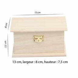 [6320] RECTANGULAR WOODEN BOX 13x8x7.5cm TECHNO CREAWOOD