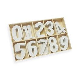 [5099] WOODEN NUMBERS 3cm 60PCS TECHNO