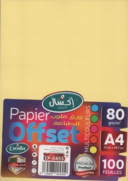 [EP-0455] RAME DE PAPIER OFFSET A4 80G 100F 5 COULEURS EXCELLES