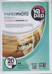 [YA7341] YAPAP A4 20F TRANSPARENT STICKY PHOTO PAPER