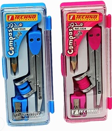 [5324] COMPAS METALIQUE + TAILLE CRAYON TECHNO CUTY