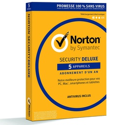  NORTON ANTIVIRUS SECURITY DELUXE 5 DEVICES 1 YEAR BOX