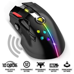 [S-XM600RF]  RECHARGEABLE WIRELESS GAMING MOUSE 12 BTN PROGRAMMABLE SPIRIT OF GAMER