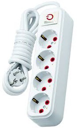 [D025] 4-socket 2m power strip with BMS switch