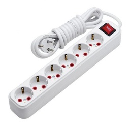 [D031]  MULTI-OUTLET 6 SOCKETS 5m WITH BMS SWITCH