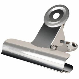 [9521] CHROME METAL CLIPS 76mm 1PCS DELI