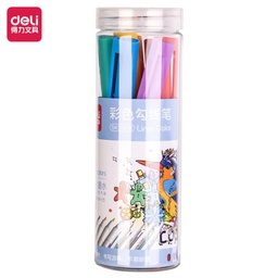 [SK120-12] STYLO FEUTRE 12 COULEURS DOUBLE TETE EN BOITE DELI