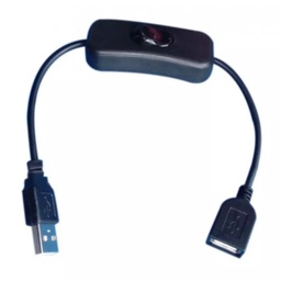 [SAT002681] USB MALE-FEMALE POWER CABLE WITH SWITCH 30CM