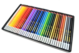 [5301] CRAYONS DE COULEUR 36PCS BOITE METAL TECHNO