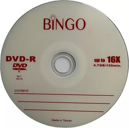 BLANK DVD BINGO WITHOUT SLEEVE