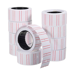 [G-0697] ROLL OF WHITE PRICE LABELS PM GIANT