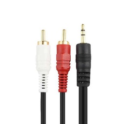 CABLE AUXILIAIRE JACK - 2xRCA 1.5m